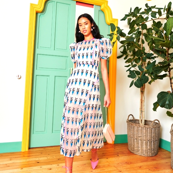 NWT CeliaB Nammu Dress Blue. - Picture 1 of 3